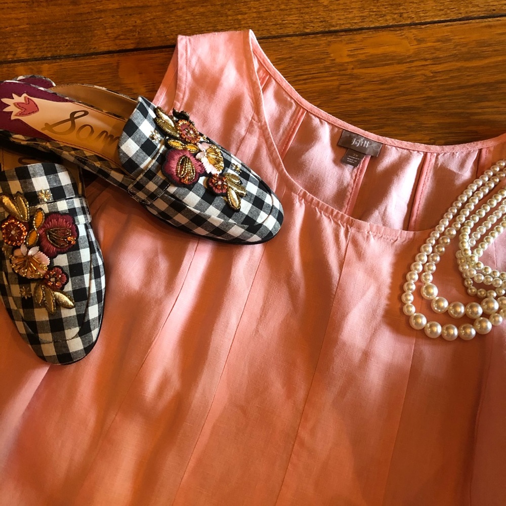 Soft Pink Linen Maxi by JJill Plus Size - Picture 1 of 6